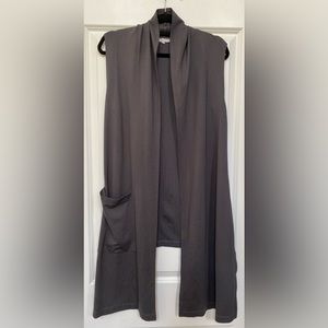 Bryn Walker Edmund Vest sleeveless grey oversized cardigan size XS modal ponti